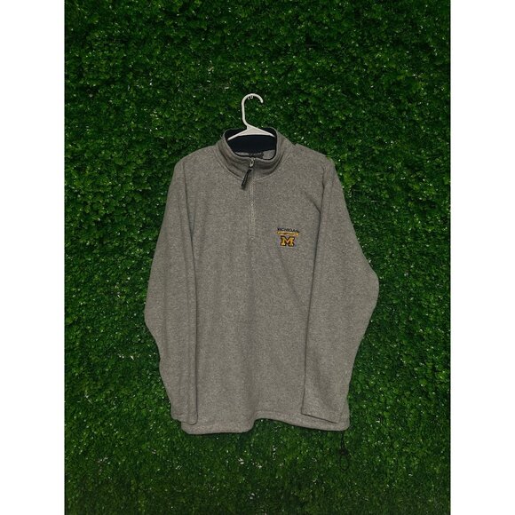 Vintage Michigan Wolverines Quarter-zip Fleece, Adult Mens Large, College appare - Picture 1 of 2